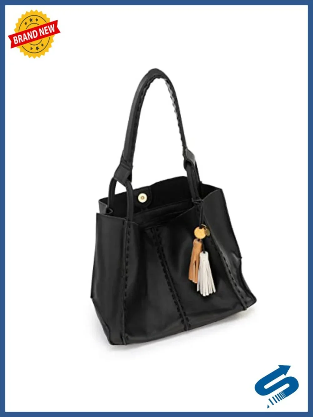 Medium Leather Tote Bag, Roomy Unlined Hobo Shoulder Purse